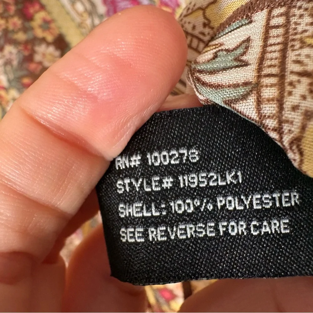 Last Kiss Boho Paisley Sheer Butterfly Sleeve Blouse M Fairy Cottagecore Forest - Picture 6 of 12